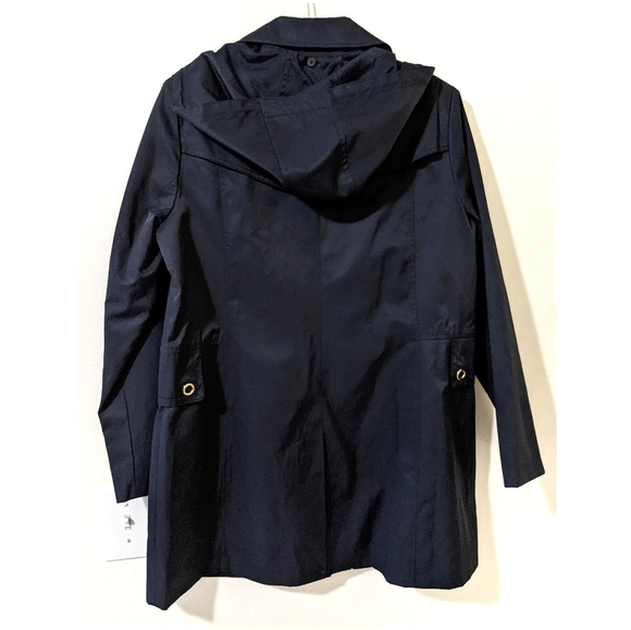 NWOT Anne Klein Large Navy Water Resistant Coat - Picture 2 of 6